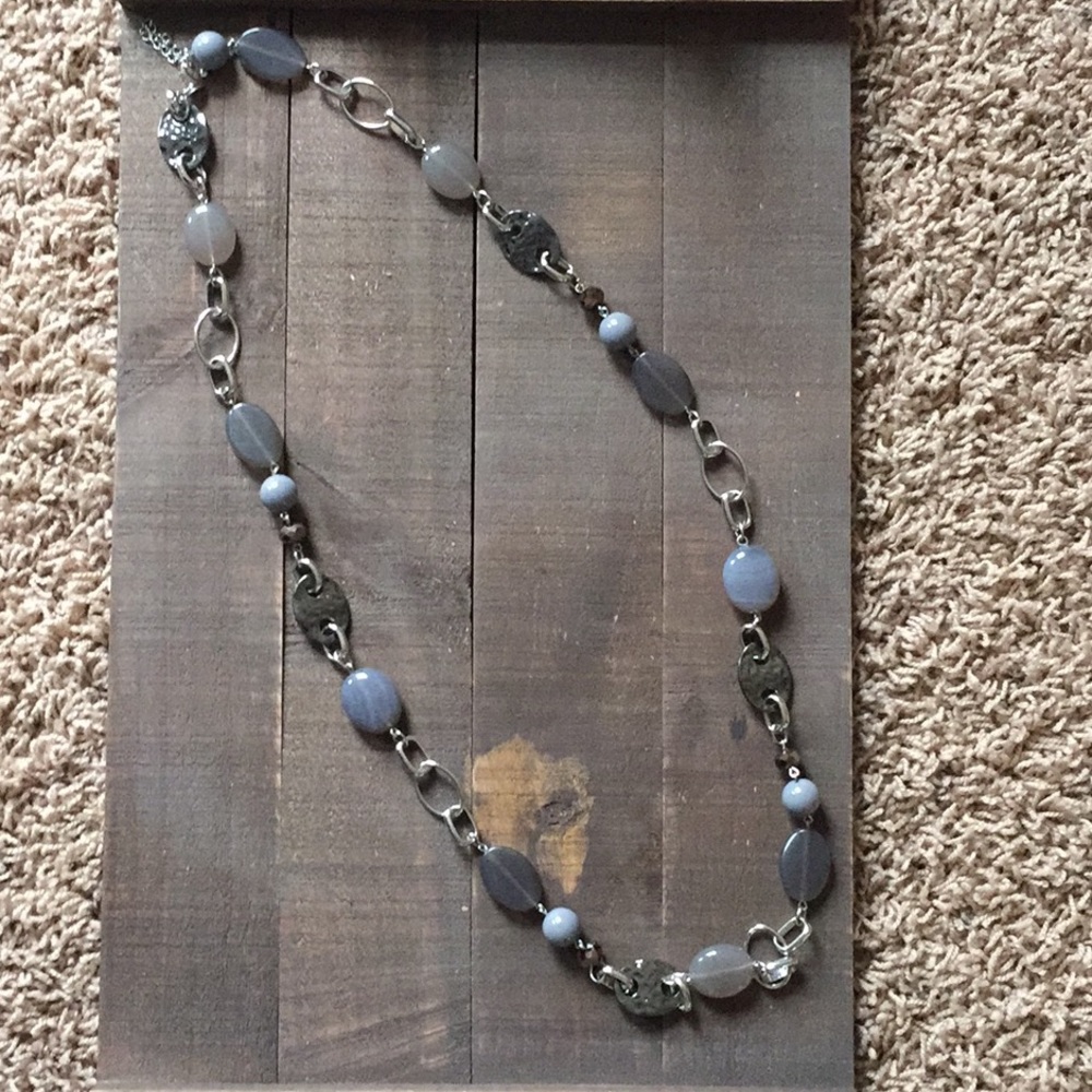 Lia Sophia long grey necklace